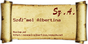 Számel Albertina névjegykártya